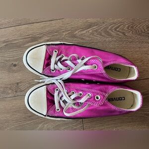Converse All Star Metallic Magenta Low Top Sneakers